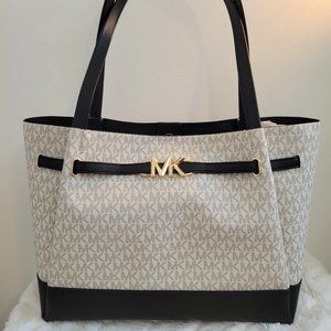 Michael Kors Black and Cream Tote Bag